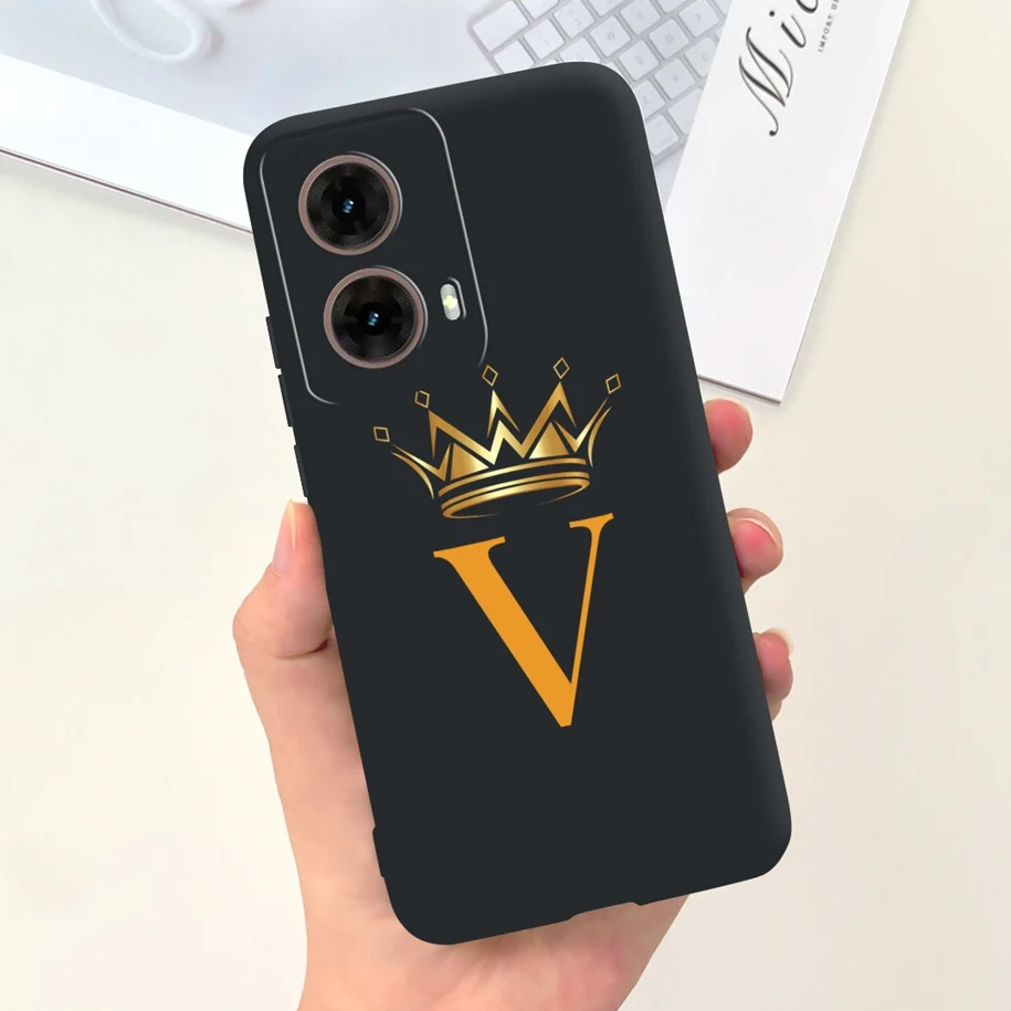 Luxury Initial Letters Soft Silicone Protective Case - Shockproof Bumper Cover