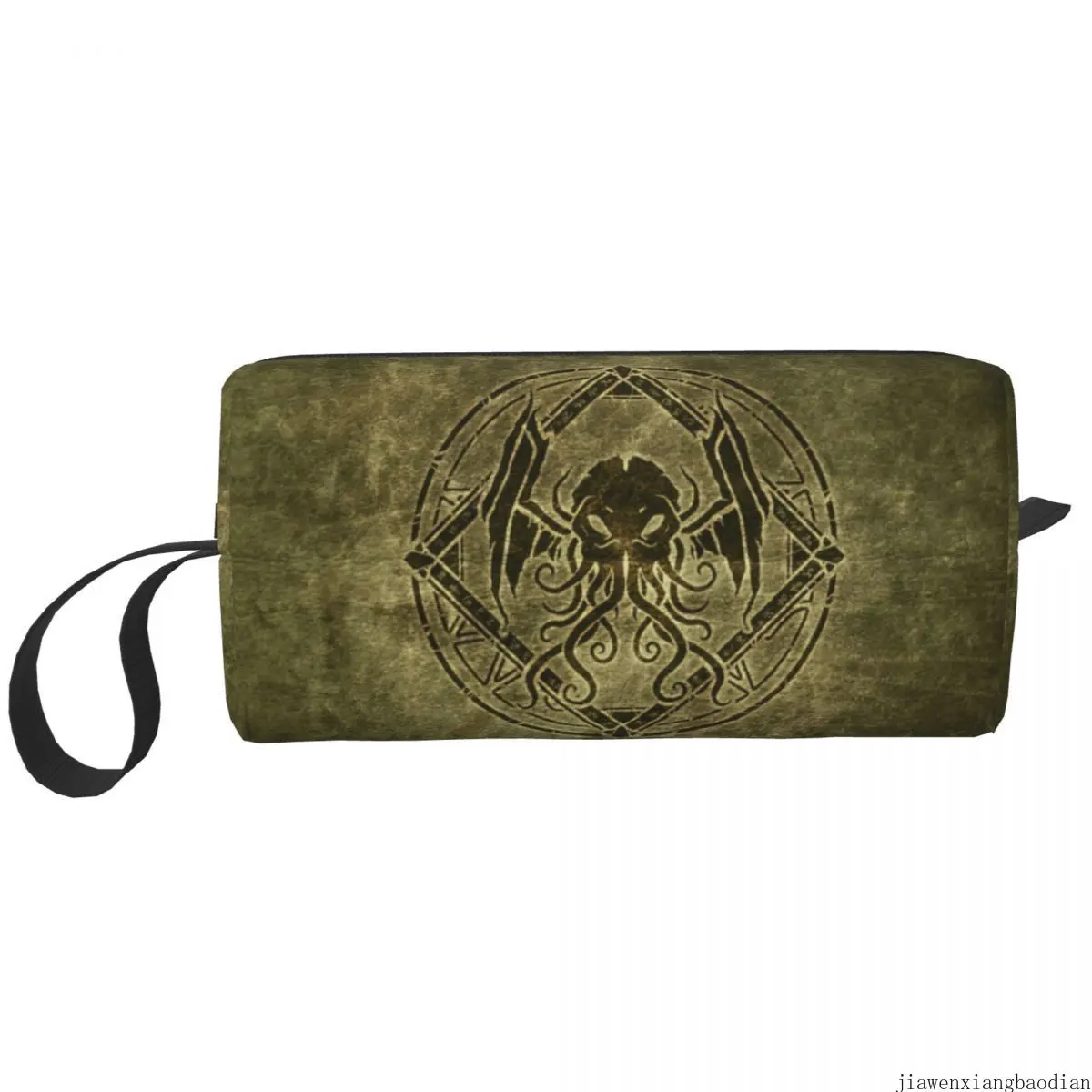 

Милая дизайнерская старая кожаная дорожная сумка для туалетных принадлежностей Cthulhu, женский косметический Органайзер для макияжа в виде темного монстра, косметический набор для хранения красоты