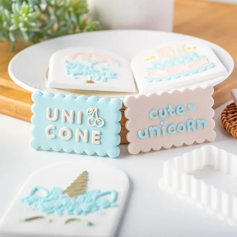 Unicorn Birthday Cookie Plunger Cutters Fondant Cake Mold Biscuit Sugarcraft Cake Decorating Tools Cookie Stamp cookie cutter,baking mold,cookie mould,fondant cutter,baking decorating tools,pastry cutter