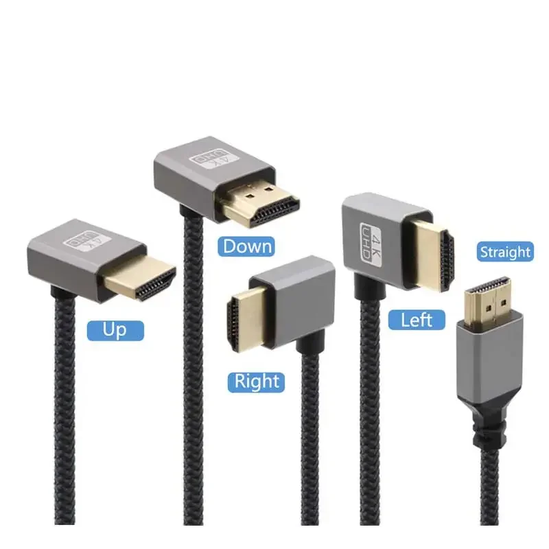 4K60Hz HDMI Male To Female Extension Cable Micro/Mini HDMI Compatible adapter left/right/up/down Extender Wire Cord hdmi cable