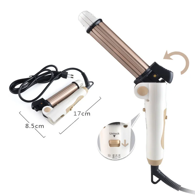 Mini Carrying Foldable Hair Straightener Curly Hair Milk Hot 2