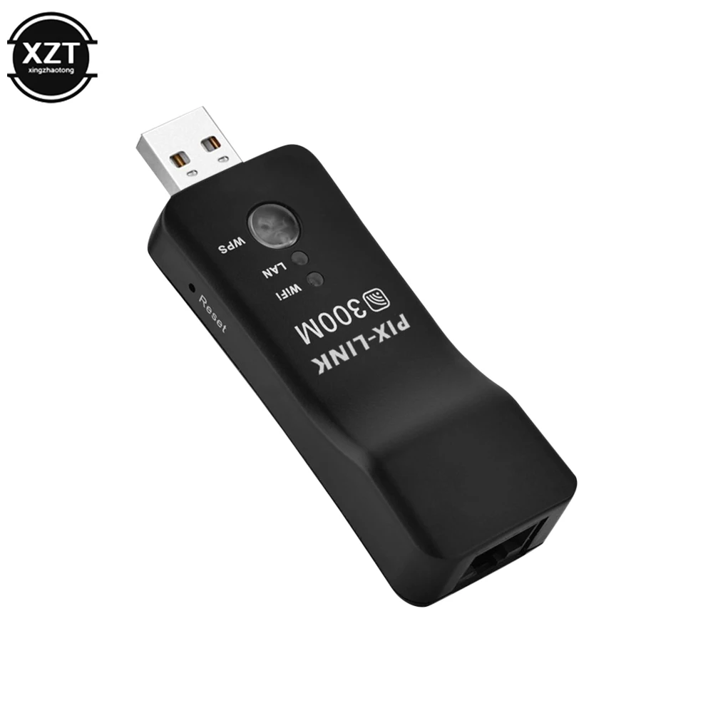 NEWEST 300Mpbs USB Wireless WiFi Smart TV Network Adapter Universal HDTV RJ45 Lan Port Repeater AP WPS for Samsung Sony TV — view 2