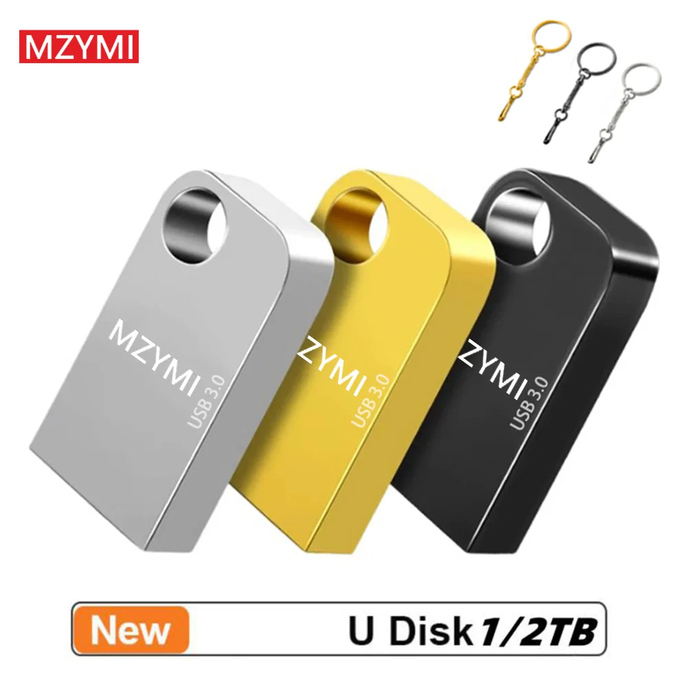 USB 3.0 Flash Drive 1TB 2TB Metal Memory Stick for Smartphone Tablet