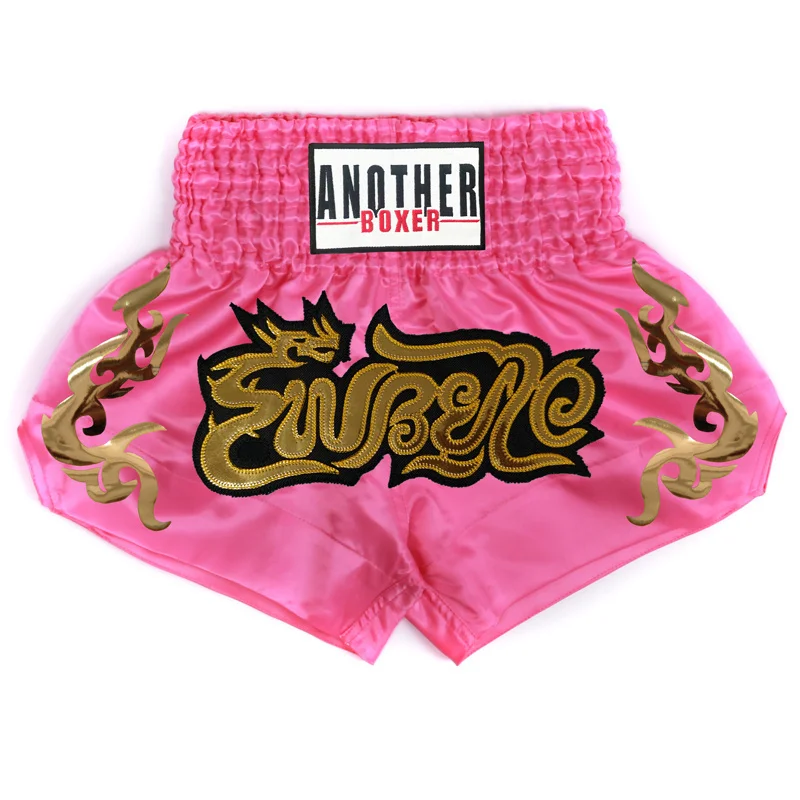 New Boxing MMA Shorts Mens Womens Embroidery Professional Combat Kickboxing Boy Girl Training Trunks Kids Muay Thai Pants