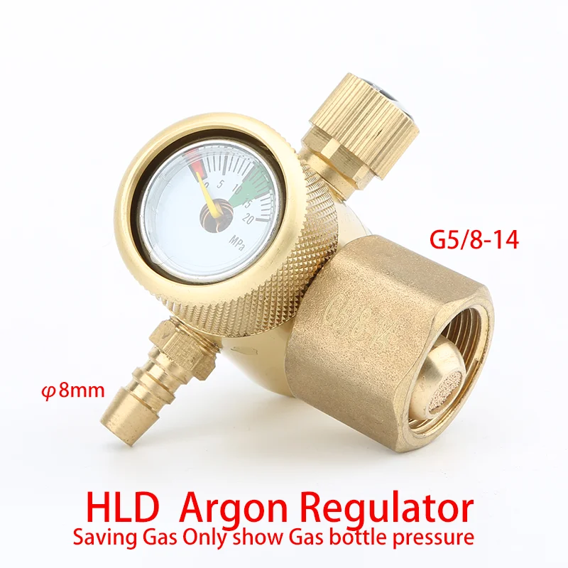 Tig Argon Regulator Flow Meter G5/8" 0-25Mpa Welding Pressure Reducer
