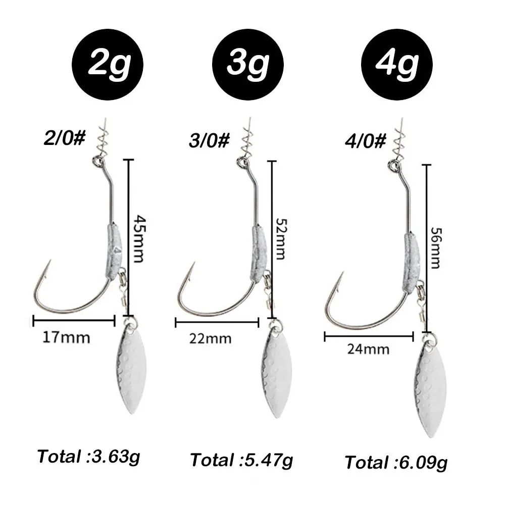 Fishing hooks with Spin Lock Pin Spinner 2