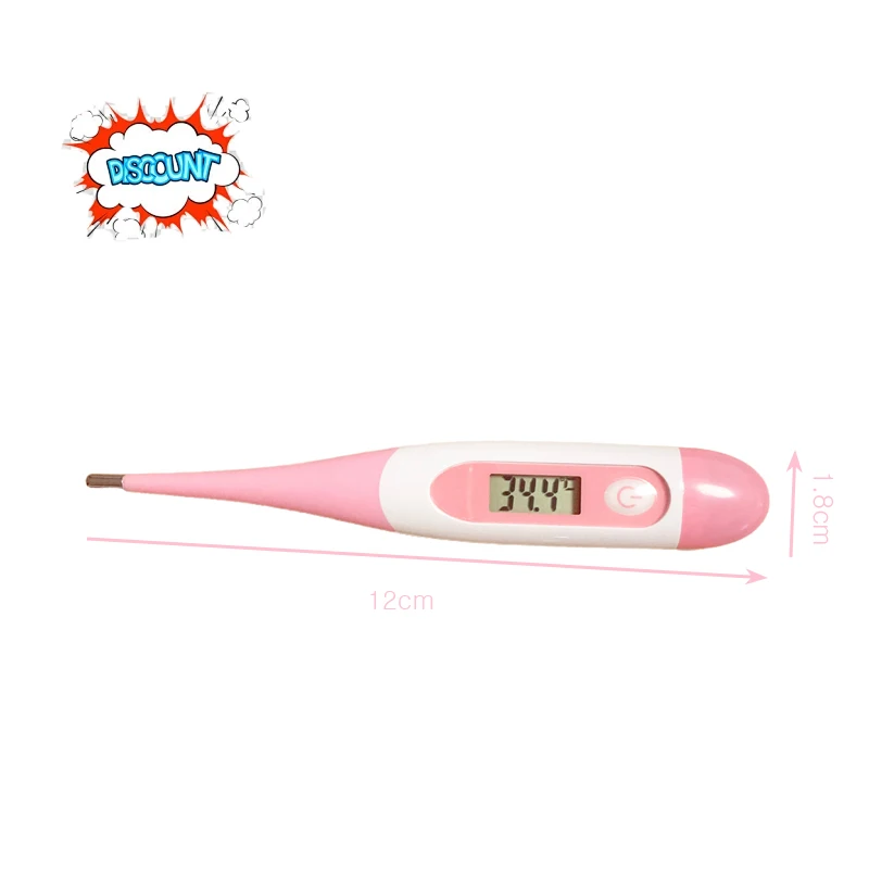 1PCS basal pink digital body Clinical fever Medical Equipment Tools Dry thermometers for people children Waterproof soft head 3