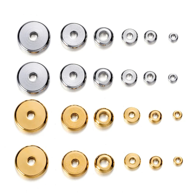 Stainless Steel Beads Metal Big Hole Spacer Beads for Jewelry Making Metal  Round Beads 3*4mm DIY Bracelet Necklace 200pcs - AliExpress