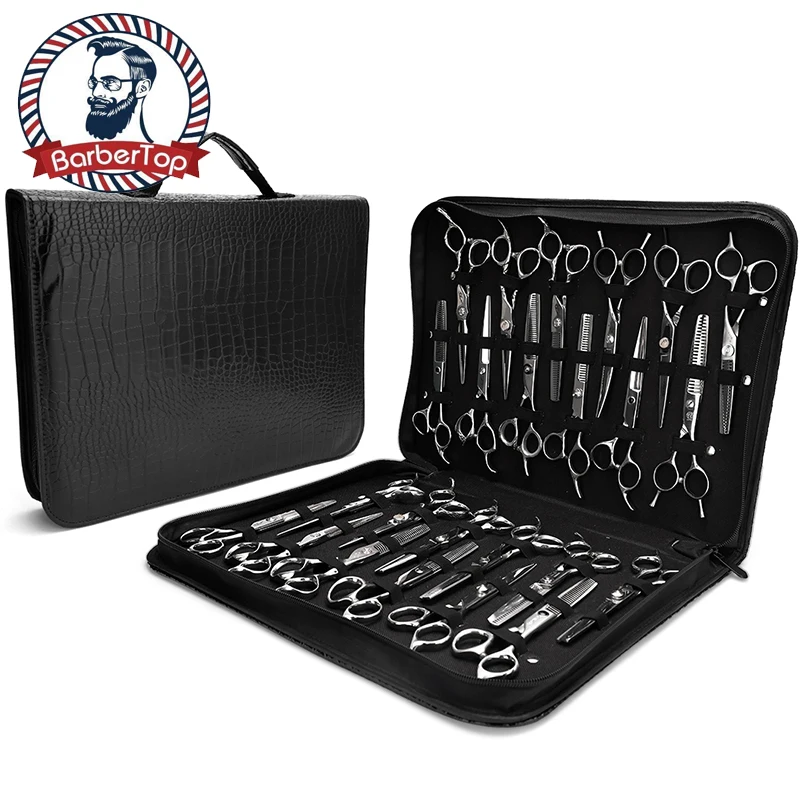 24PCS Durable PU Leather Hair Styling Cutting Shears Case Pouch Salon