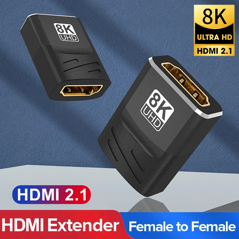 Extender Hdmi 8K 60Hz 4K 120Hz Connettore Femmina A Femmina Convertitore Di Prolunga Cavo Hdmi 2.1 Accoppiatore Adattatore Compatibile Con Hdmi