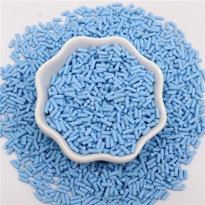 Vibrant Cylindrical Polymer Clay Slices for DIY Crafts and Slime Accessories