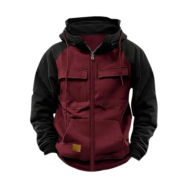 Herren Sweatjacke Mit Kapuze - Oversized Zip Hoodie Für Winter