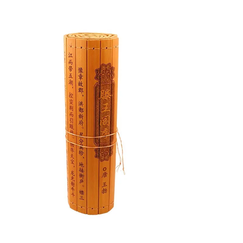 Chinese ancient culture bamboo slips, scrolls, Wang Bo,tengWang Ge, preface, full text, decoration, ornaments,gift giving
