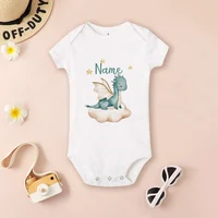 Personalized Dragon Baby Bodysuit Custom Name Infant Cute Romper Boys Girls Clothes Baby Shower Gift Newbron Baby Outfit 3