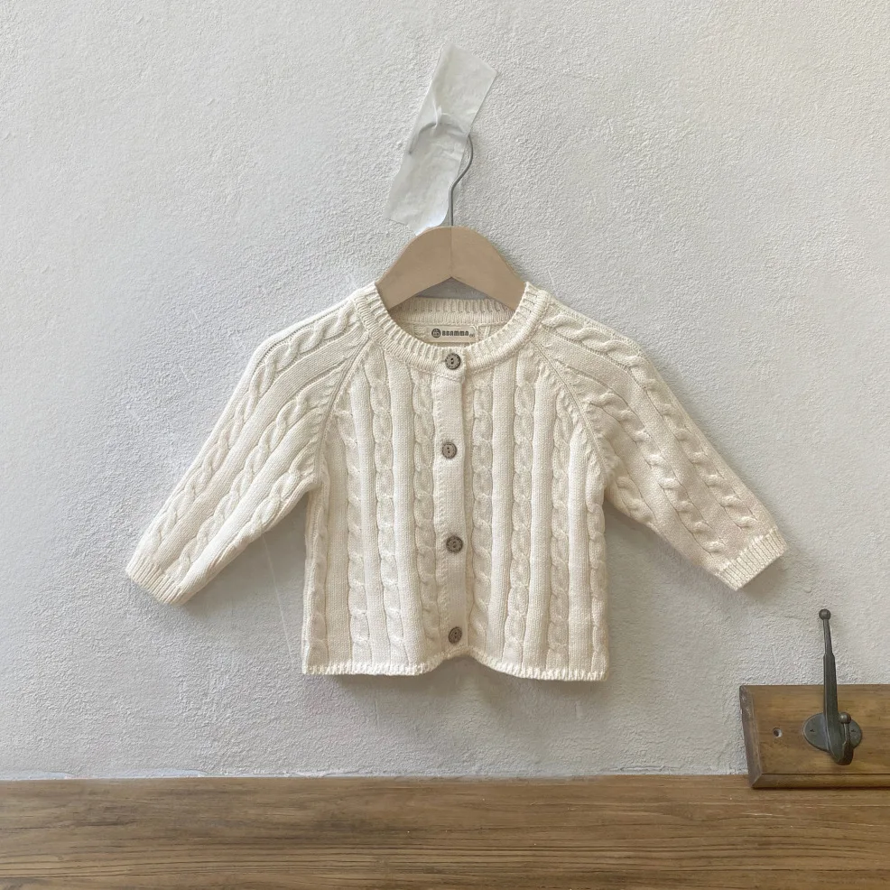 Autumn New Baby Long Sleeve Knit Cardigan Solid Infant Boy Single Breasted Jacket Toddler Girl Knitted Sweater Coat 0-24M