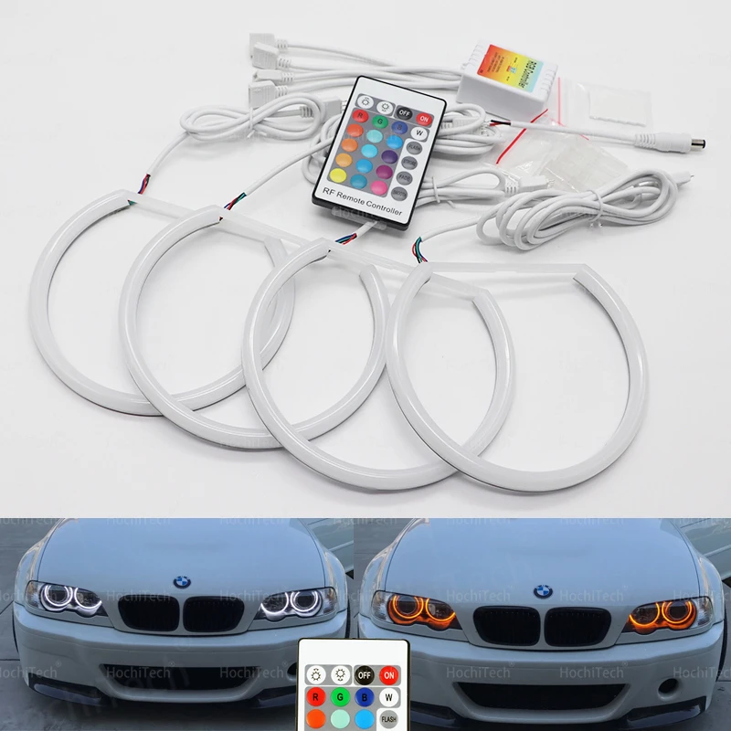 

RGB Cotton Angel Eyes Kit Halo Ring 131mm*4 for BMW E36 E38 E39 E46 525i 528i 530i 540i 740i 750i 730d 740d 728i 320i 325i 330i