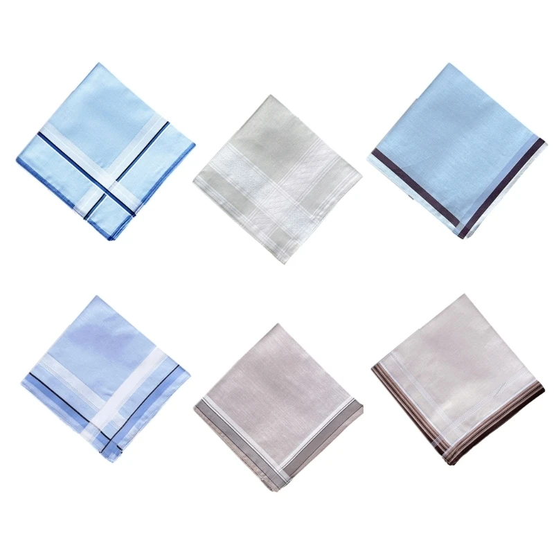 

Stylish Pocket Handkerchief Gents Checkered Hankies 17x17inch Large Bandana High Absorbency Pocket Towel