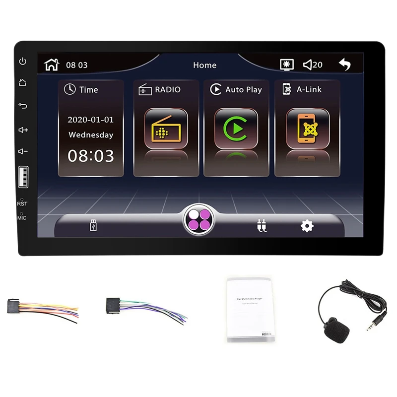 

9 дюймовый универсальный автомобильный радиоприемник 1 Din Carplay Android MP5 плеер мультимедийный проигрыватель видеопроигрыватель с сенсорным экраном