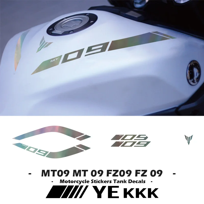 

Fuel Tank Curve Cutout Air Intake Side Cover Sticker Fairing Shell Sticker Decals Laser For Yamaha MT09 MT-09 FZ09 SP
