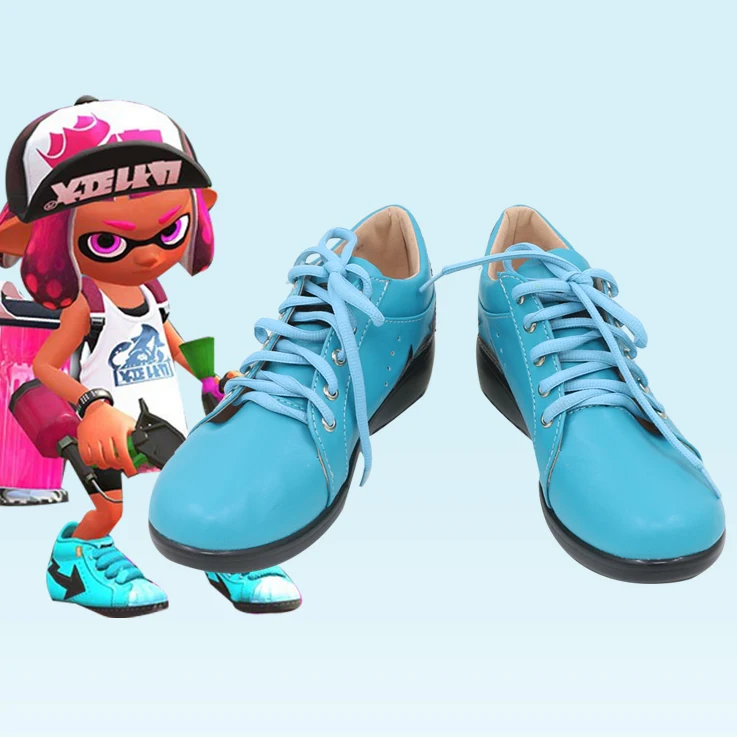 

Синяя обувь со шнуровкой для косплея Splatoon 2
