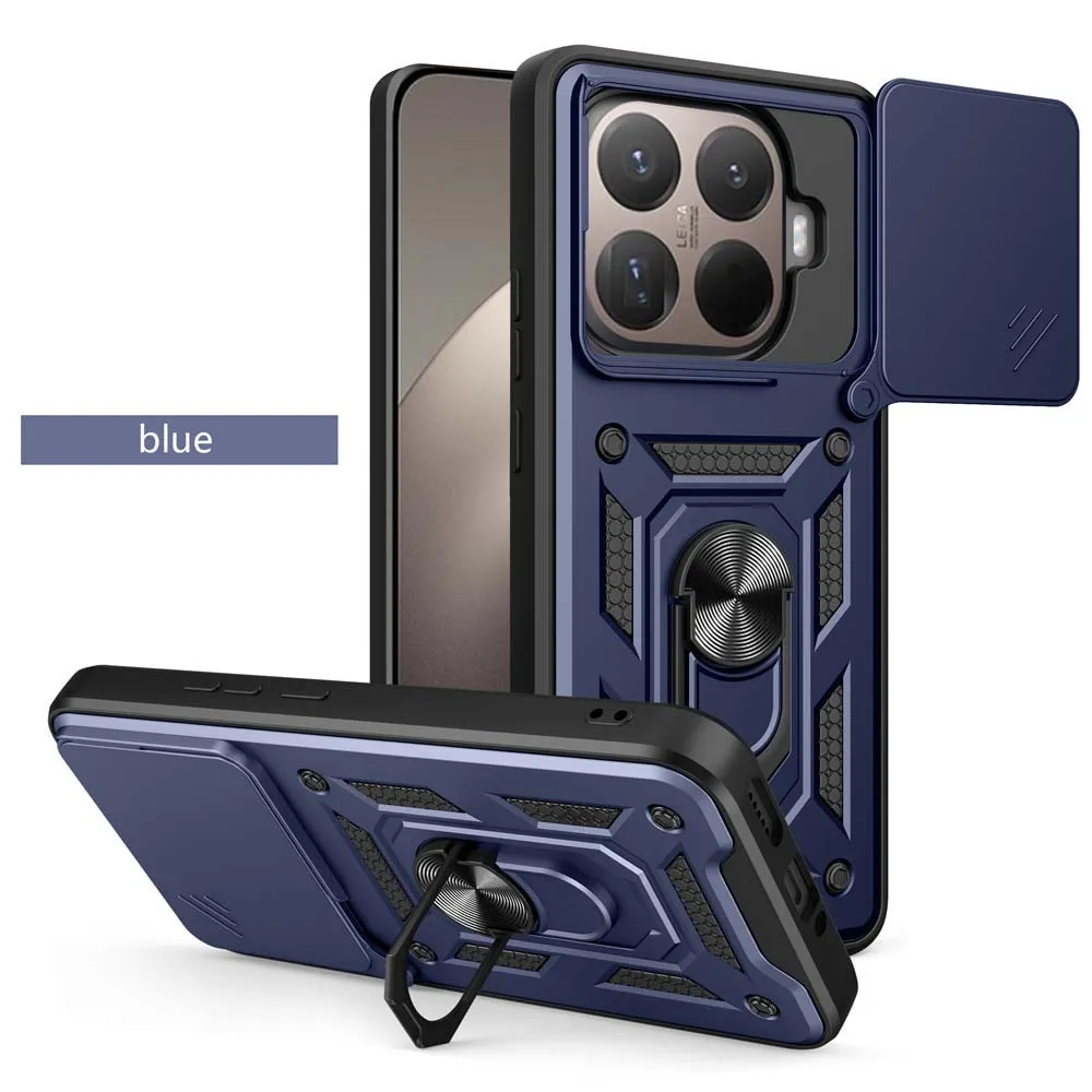 Reinforced Slide Lens Protector Armor Case with Ring Cover