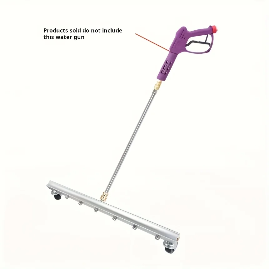 언더캐리지 압력 세척기 부착물, 65cm 4000psi 압력 세척기 워터 브룸(로드 1개 포함), 1/4 퀵 커넥터 다기능