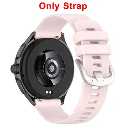 Premium Silicone Watchband and Protective Case Set for Xiaomi Watch S3 with Glass Screen Protector (Only pink strap)