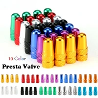 4PCS Aluminum Alloy Presta Valve Caps French Air Valve Covers for Road MTB Track Racing Bike Tires 1