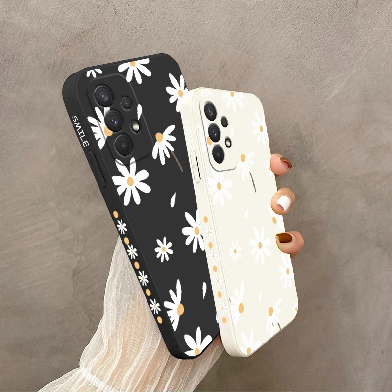 White Sunflower Silicone Phone Case - Shatterproof Camera Protection with Thin Soft Back Cover