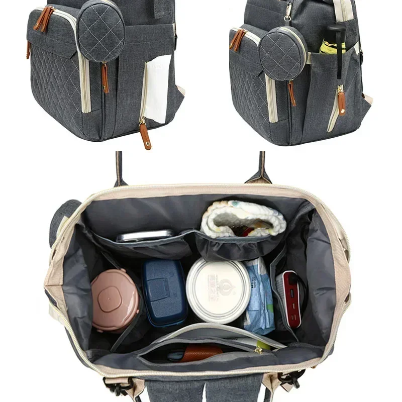 USB Mummy Bag Diaper Bag Baby Care Large Capacity Mom Backpack Mummy Maternity Wet Bags Waterproof Baby Pregnant Nappy Backpack 3