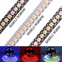 DC5V SK6812 RGBW(Similar WS2812B) 4 In 1 Led Strip 30/60/144 Leds/m Individual Addressable Led Light Black /White PCB IP30/65/67 1