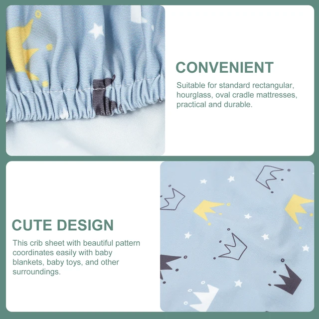 Summer Printed Mattress Cover Bassinet Protector Baby Cotton Crib Sheet Toddler Topper Pad Rectangular Oval Cradle Mattress 6