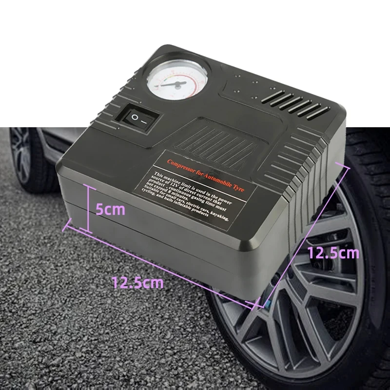 Air pump Car Emergency Auto Air Pump DC 12V Tire Inflator Tool Pressure Gauge Cigarette Lighter Connector Compact