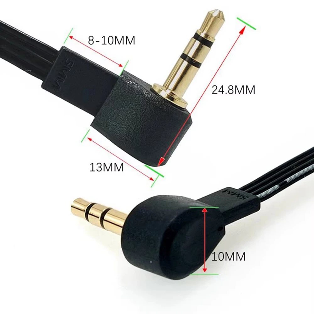 Short 5cm 20cm 3.5mm Plug to Plug 90° Right Angle Aux Audio Cable 3.5mm Jiack Cable 30cm 50cm