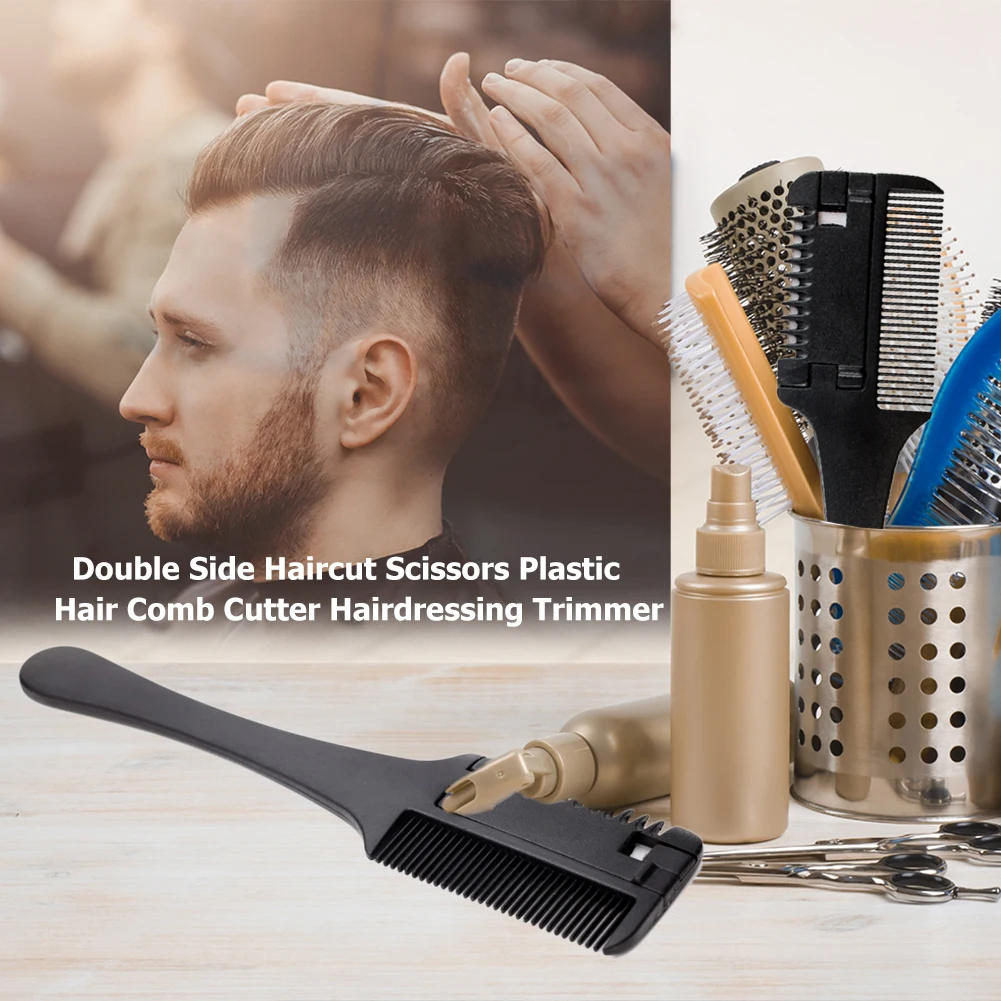 DIY Styling Tools Razor Comb Double Edge Razor Black Handle for Salon Home Hair Cutting Styling for Thin & Thick Hair Trimming