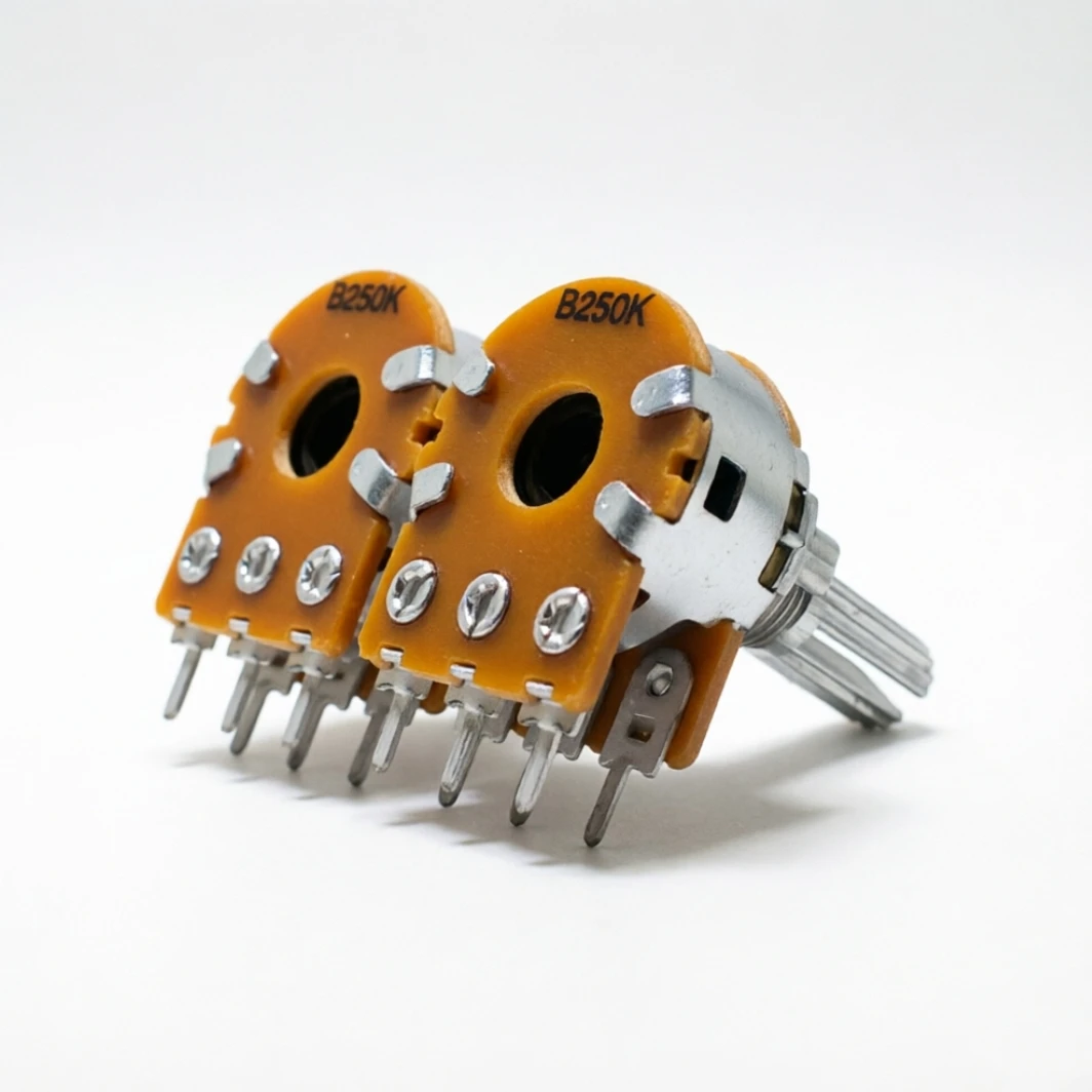 1PCS 알파 WH148 타입 B250K B1M 듀얼 채널 발열 사운드 앰프 볼륨 전위차계 20MM 플라워 샤프트 6핀