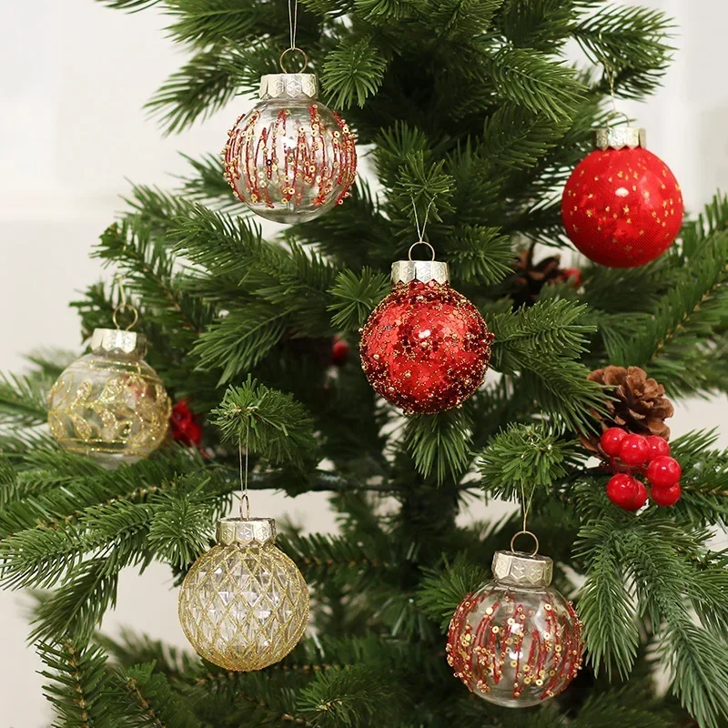 25Pcs 6CM Christmas Balls Big Ball Christmas Tree Pendant Ornaments for Party Decor 2025 New Year Navidad Gifts Accessory LIJIAO