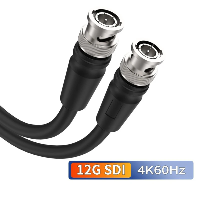 Câble Coaxial BNC Mâle-mâle 5m BeMatik - Haute Qualité Pour Vidéo SDI/3G/HD - 9