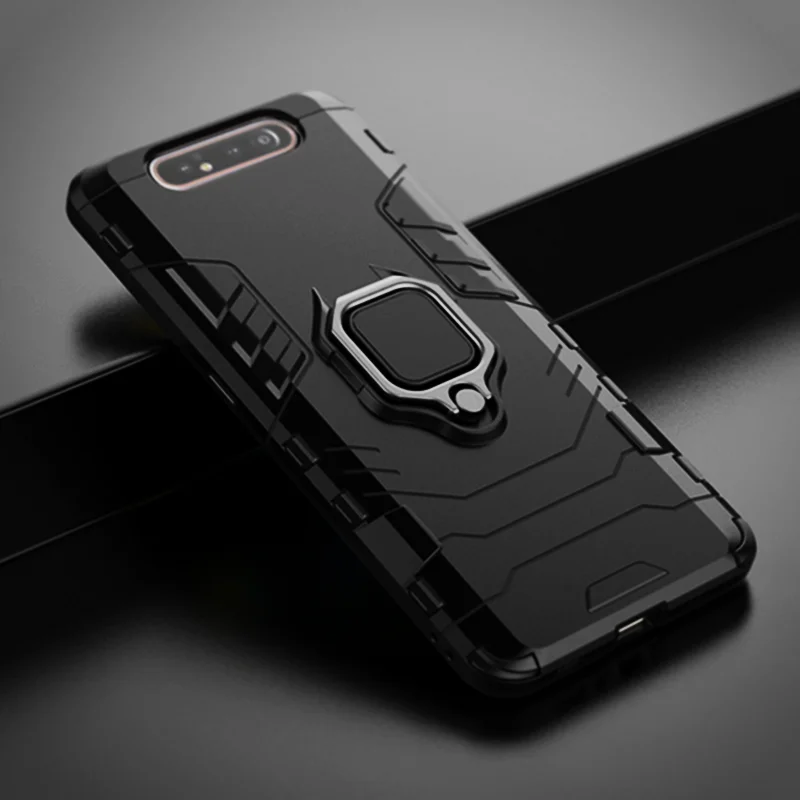 

Armor Case For Samsung A80 Case Ring Stand Bumper Phone Back Cover For Samsung Galaxy A80 GalaxyA80 A 80 A805 SM-A805F A805F