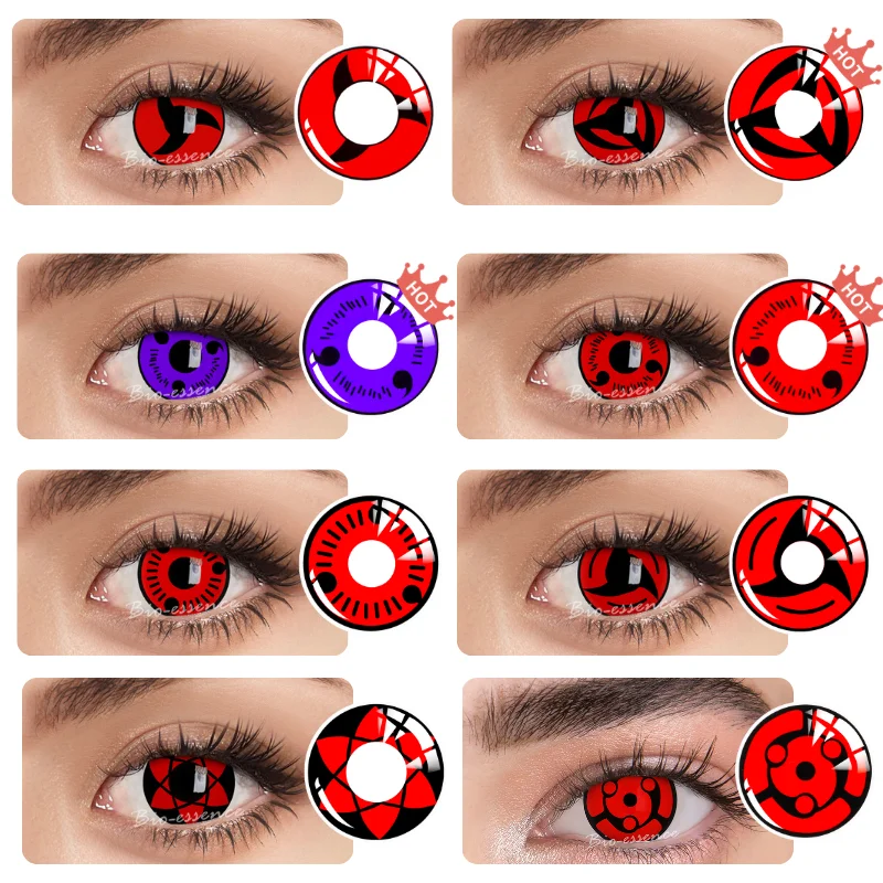 

Bio-essence 2Pcs/Pair Wholesale Eye Contact Lens For Pupils Halloween Cosplay Dresses Anime Accessories Colored Contact Lenses
