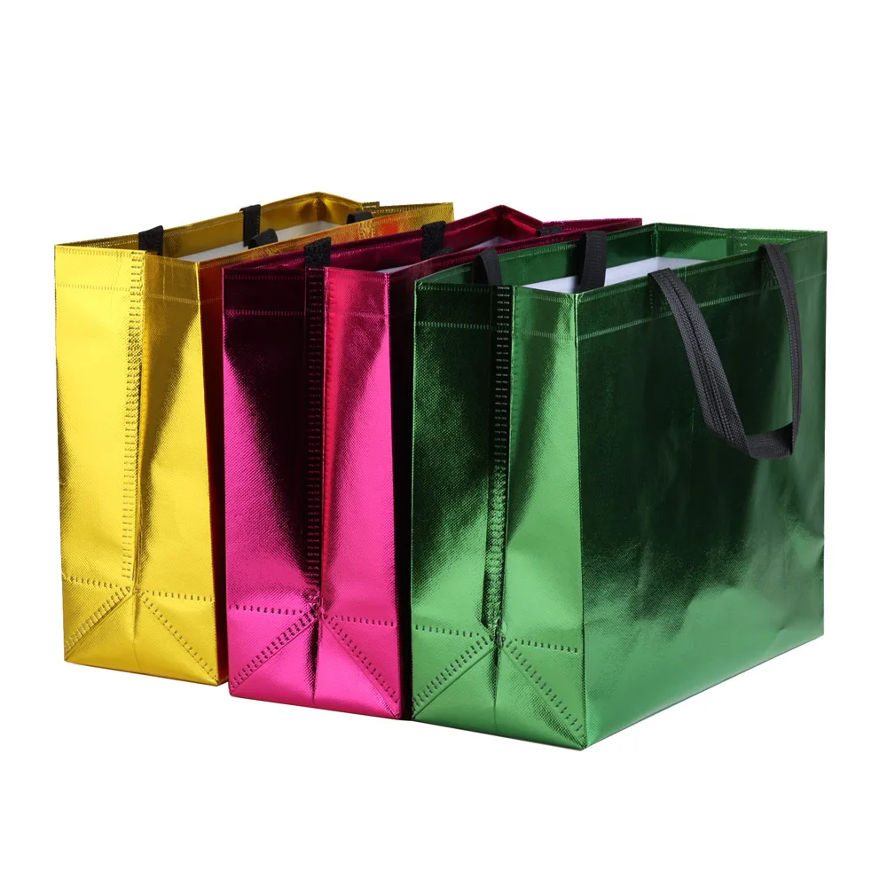 12 Sacchetti Regalo In Tessuto Non Tessuto Per Pasqua, Con Manici, 20x20x15 Cm, Motivi Di Conigli E Uova, Riutilizzabili Per Feste, Baby Shower E Compleanni