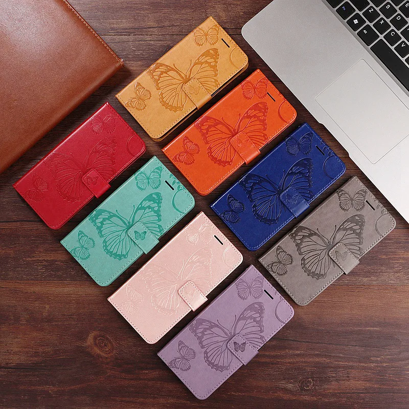Κομψή ανάγλυφη θήκη βιβλίου πεταλούδας για Realme C31 C35 C11 C15 C17 C20 C21 C21Y Realme 9i 9 Pro 8 7 6 5 PU Leather Flip_voghion.com