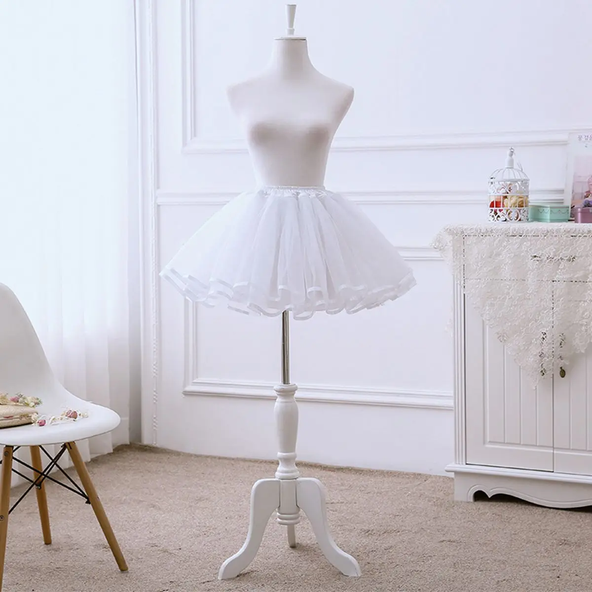 Cosplay Soft Mesh Petticoat Lolita Soft Girl Half Skirt Colorful Tutu Skirt Party Dance Skirts ribbon Petticoat Skirt Petticoat Underskirt Lolita Petticoat Tulle Tutu Skirt