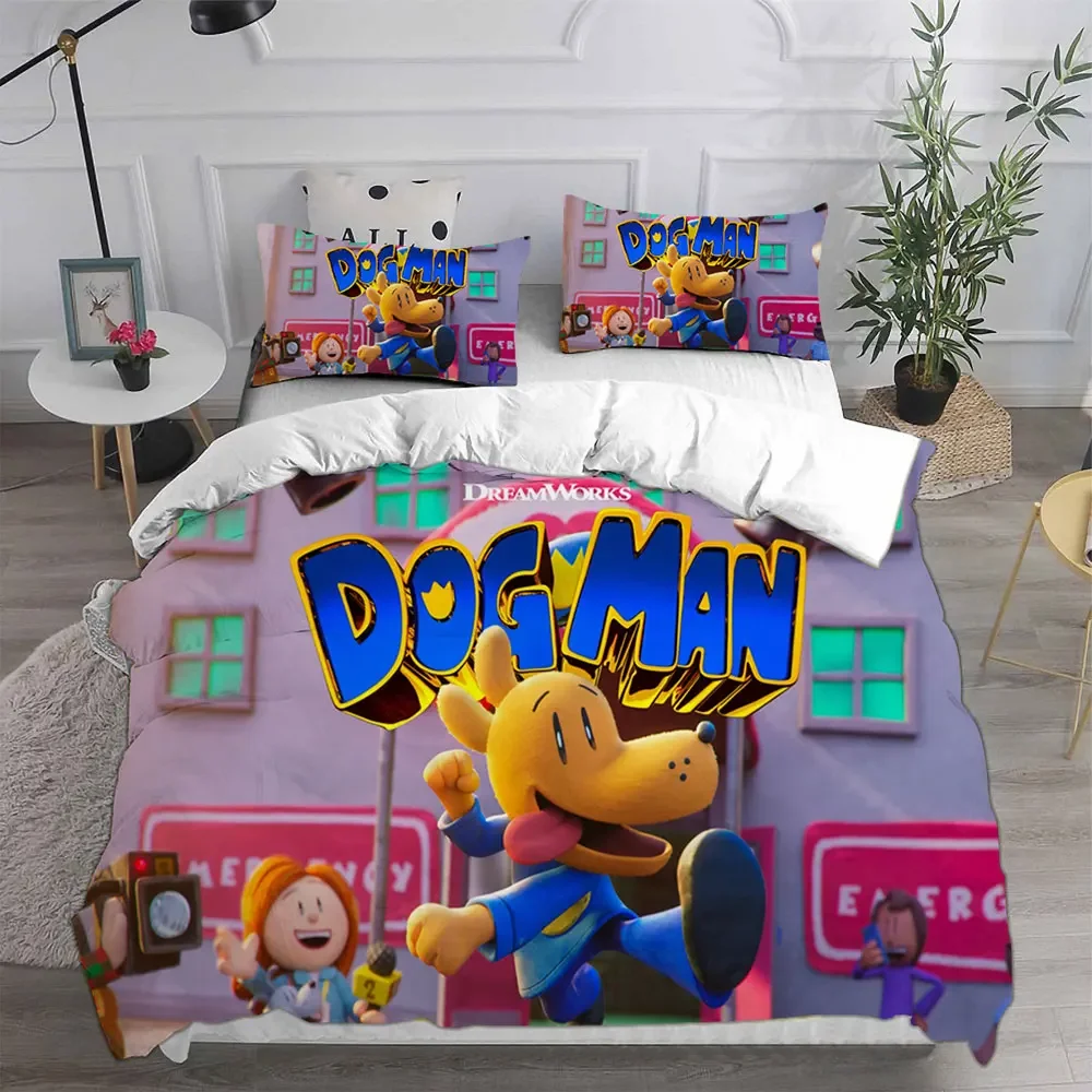 Dog Man (2025) Bedding Sets Quilt Bed Cover Comforter Duvet Cover Pillow Case 2-3 Pieces Sets Teenagers Children's Gifts