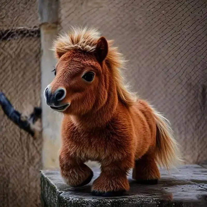 Simulated Horse Plush Dolls Realistic Robot Stuffed Animal High Quality Interactive Electronic Pet Plush Toys Birthday Gift