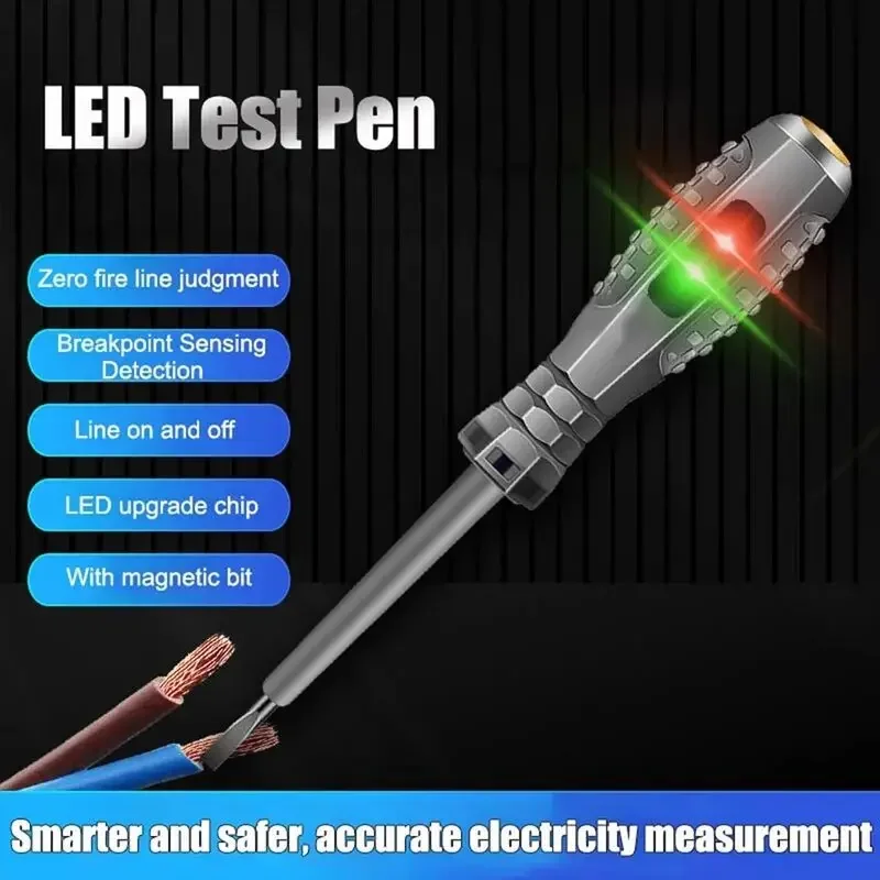 Multifunctional Electrician Test Screwdriver AC Self checking function Induction Voltage Tester 70-600V