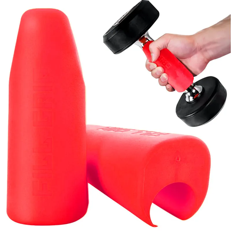 1Pair Dumbbell Barbell Grips Handles Silicone Anti Slip Protect Pad For