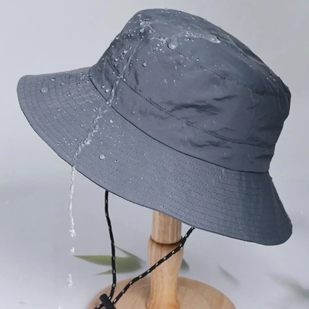 Men's Waterproof Fabric Mountaineering Hat Male Anti-UV Sun Hats Outdoor  Fishing Cap Wide Brim Caps Bucket Hat Boonie Hat - AliExpress
