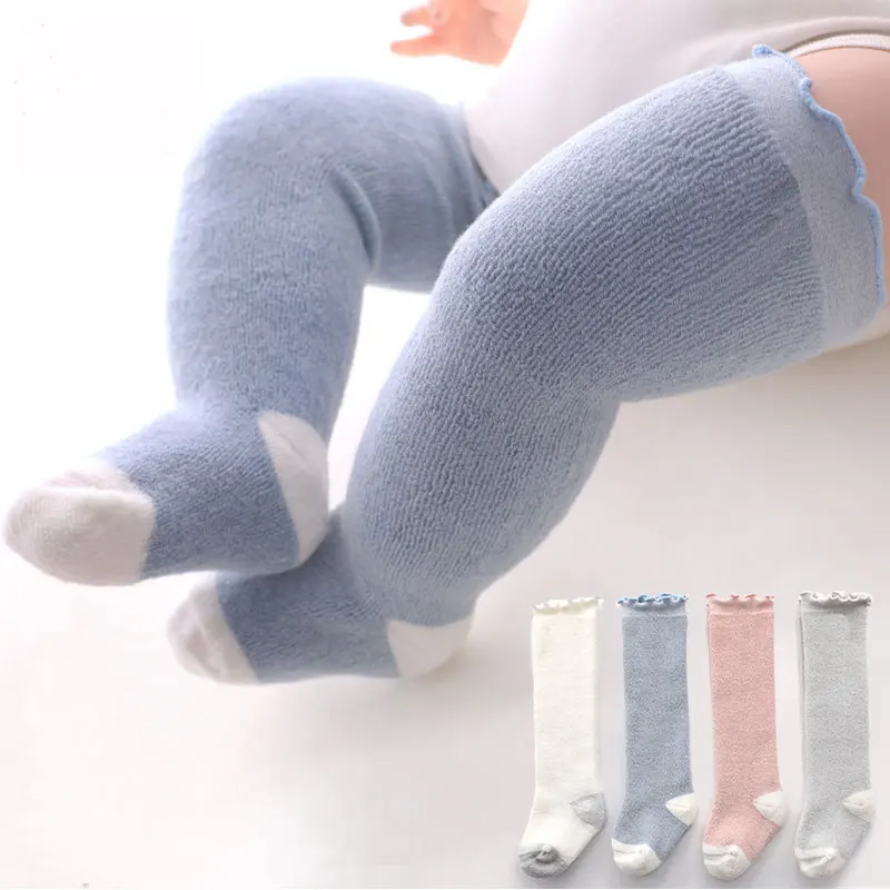 CuteBabyKneeHighSocksCottonBreathableSoftChildrenboygirlsSocksSolidTerrysocks.jpg