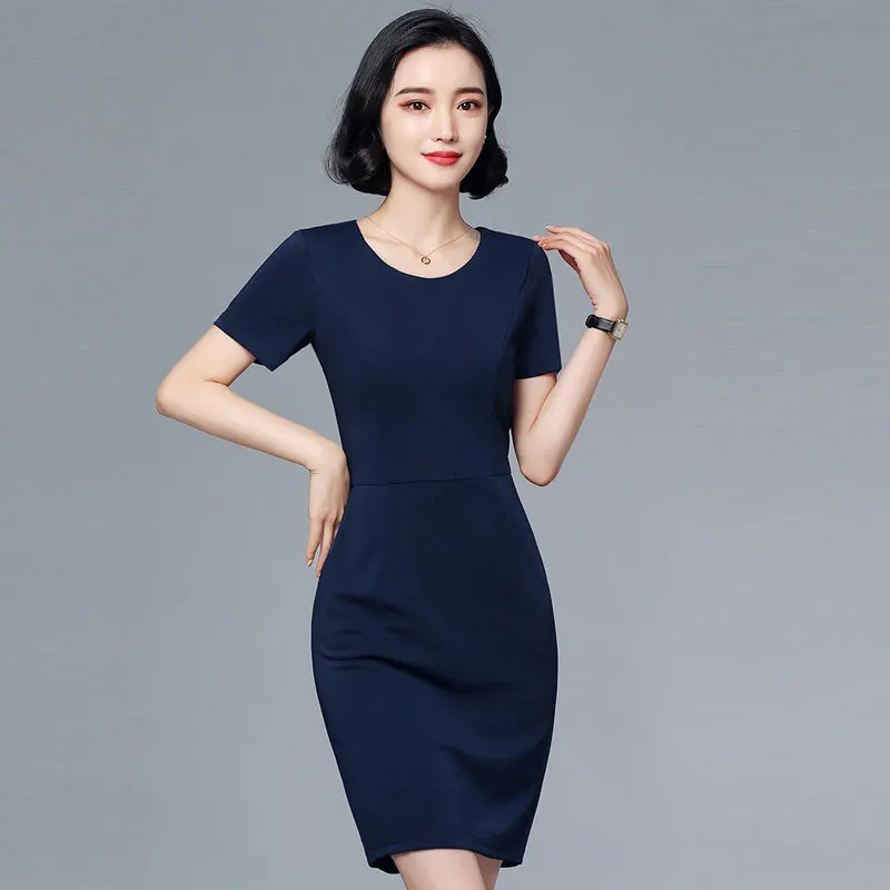 

Slim Slim temperament wrapped hip dress summer white